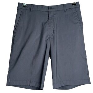 Nike Golf Mens 32 Gray Pinstripe Flat Front Performance‎ Shorts Stretch RN56323
